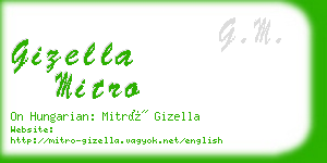 gizella mitro business card